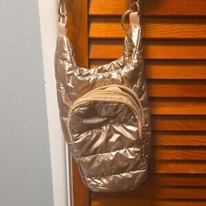 Gold Quilted Shoulder Bag